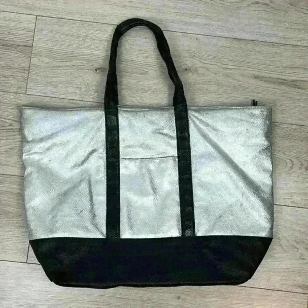 Victoria's Secret Weekender Silver Tote Bag - Picture 4 of 10
